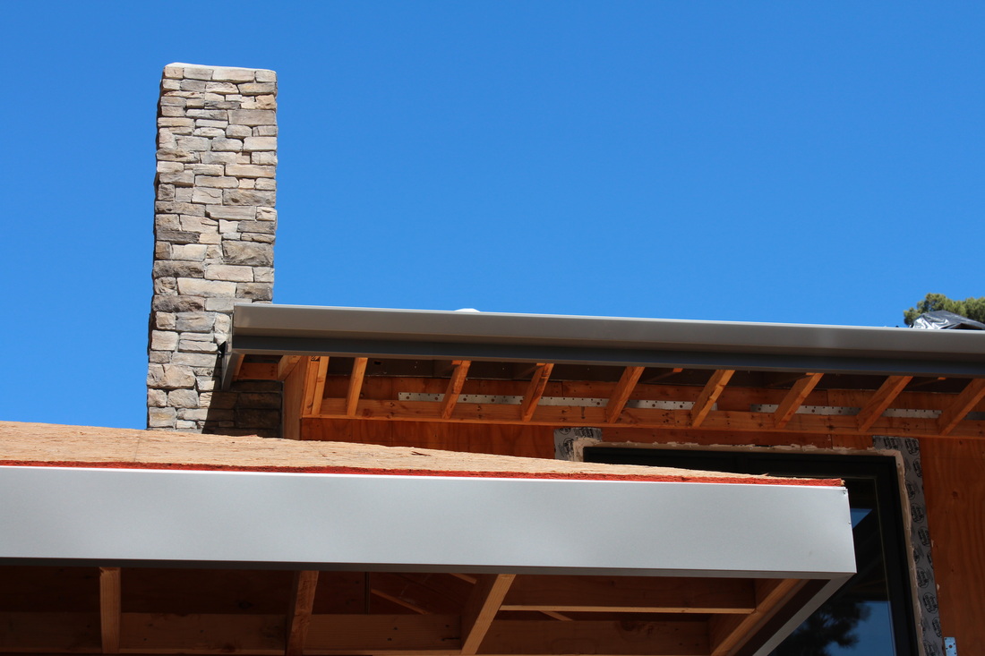 Fascia Board Wrap Or Cladding In Aluminum Rain Gutters Orange